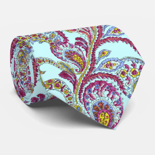 Raspberry Paisley Tie