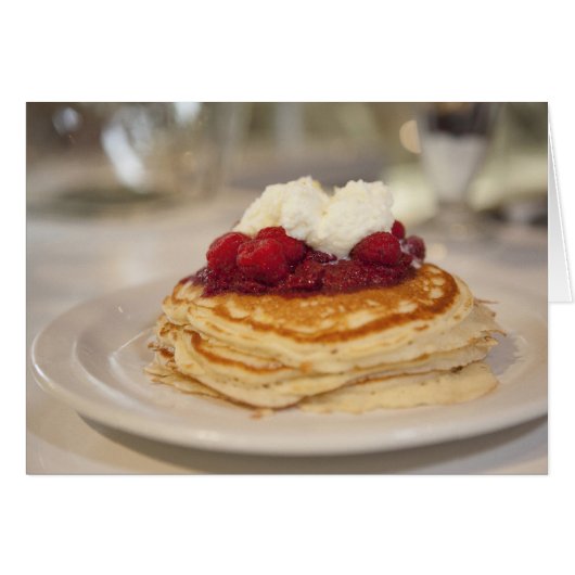 Raspberry pancakes cards (Front Horizontal)