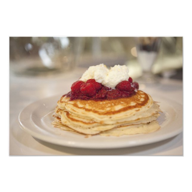 Raspberry pancakes photo print (Front)
