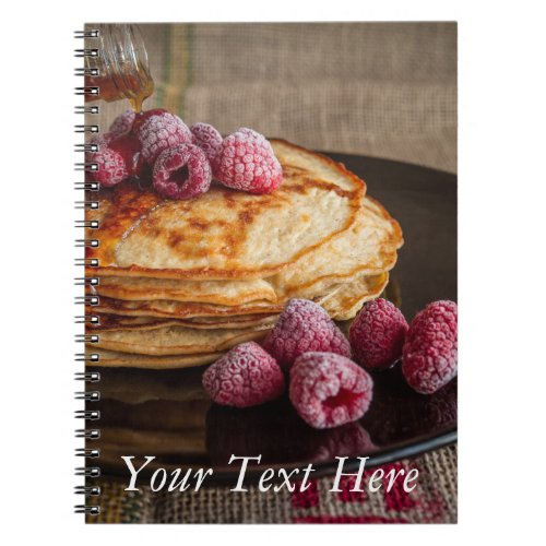 Raspberry Pancakes with Maple Syrup Notebook