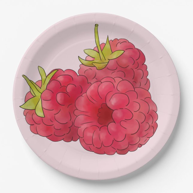 raspberry paper plates (Front)