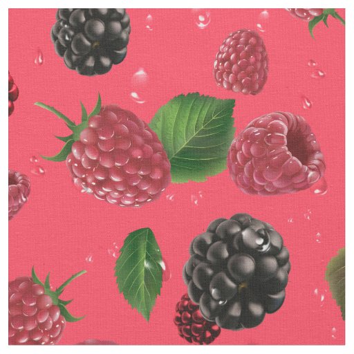 Raspberry Pattern 1 Fabric