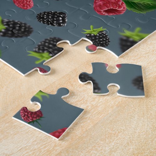 Raspberry Pattern 2 Jigsaw Puzzle