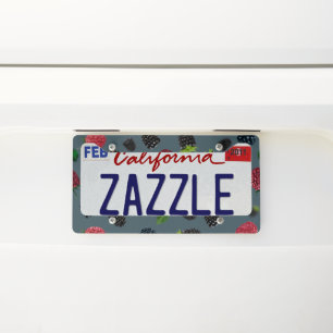 Raspberry Pattern 2 License Plate Frame