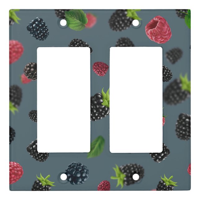 Raspberry Pattern 2 Light Switch Cover (Front)