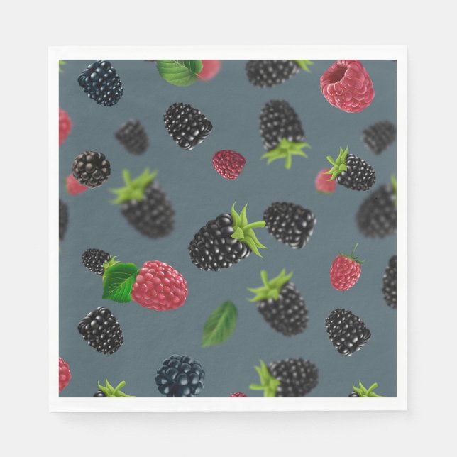 Raspberry Pattern 2 Napkins (Front)