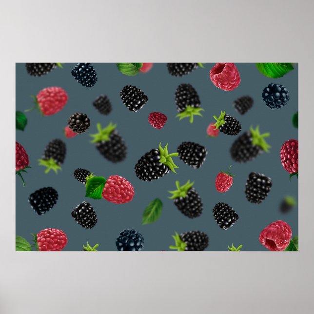 Raspberry Pattern 2 Poster (Front)