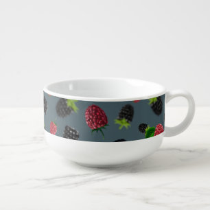 Raspberry Pattern 2 Soup Mug
