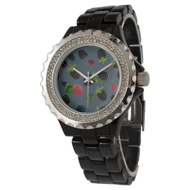 Raspberry Pattern 2 Watch (Angled)