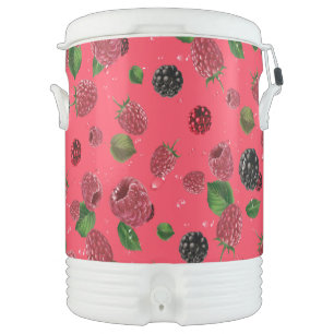 Raspberry Pattern Beverage Cooler