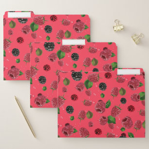 Raspberry Pattern File Folder