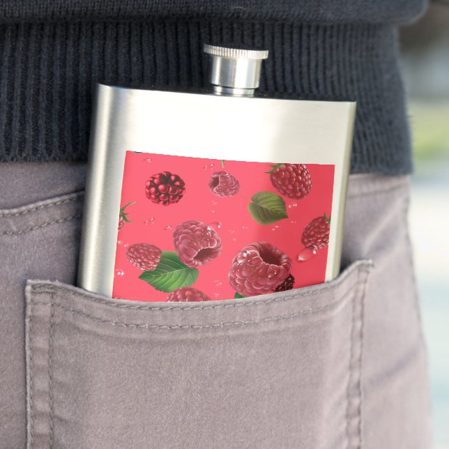 Raspberry Pattern Flask (In Situ)