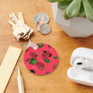 Raspberry Pattern Keychain