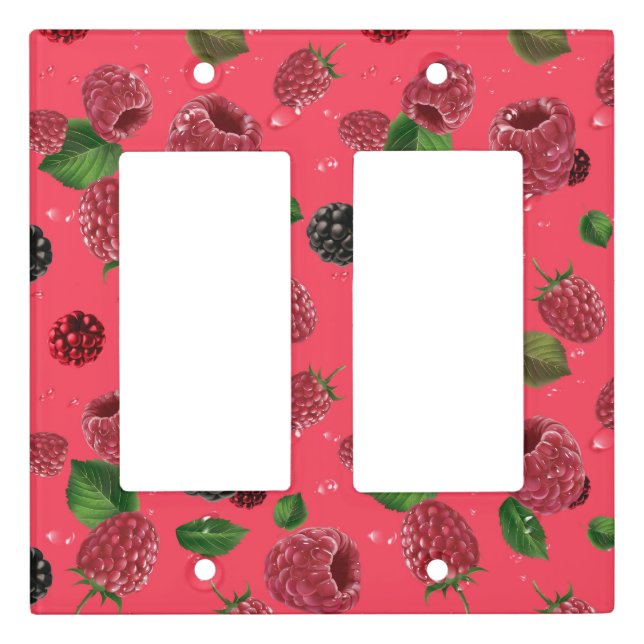 Raspberry Pattern Light Switch Cover (Front)