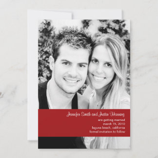 Raspberry Photo Save the Date Invitation