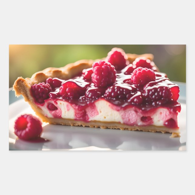 Raspberry Pie Rectangular Sticker (Front)