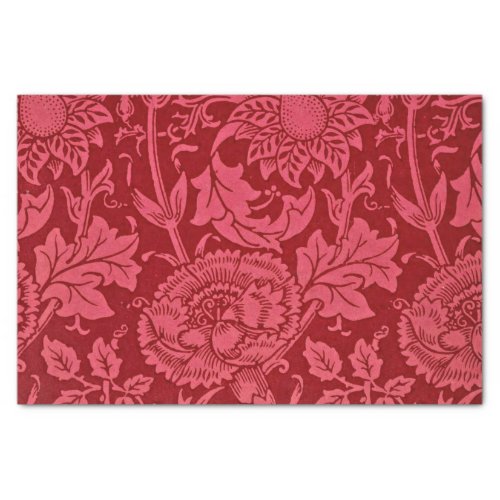 Raspberry pink and rose floral design tissue paper