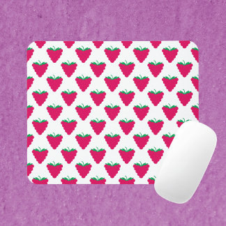 Raspberry Pink Berry Fruit Mouse Pad