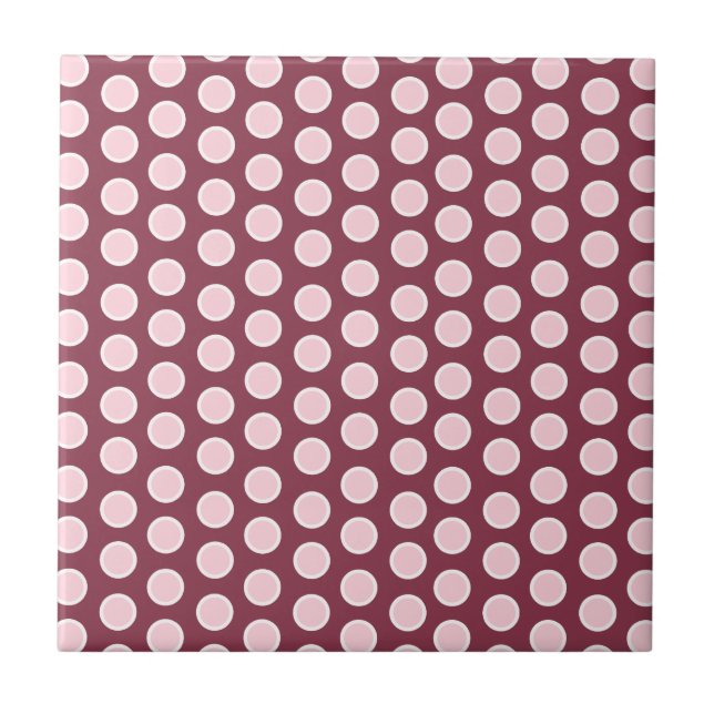 Raspberry pink ceramic tile (Front)