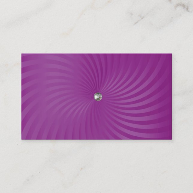 Raspberry Pink Shimmer Twirl Business Card (Front)