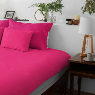 Raspberry Pink Solid Color Duvet Cover