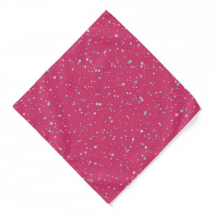Raspberry Pink Speckled Pastel Splatter Paint Dots Bandana