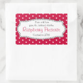 Raspberry preserve or jam jar food label sticker | Zazzle
