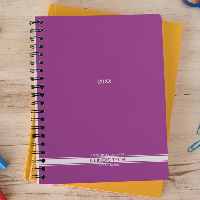 Raspberry Purple Bottom Stripe Spiral Weekly Planner (Creator Uploaded)