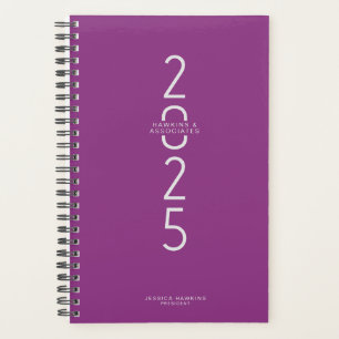 Raspberry Purple Vertical Modern Year Weekly Planner