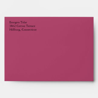 Raspberry Red A7 5x7 Envelopes With Return Address