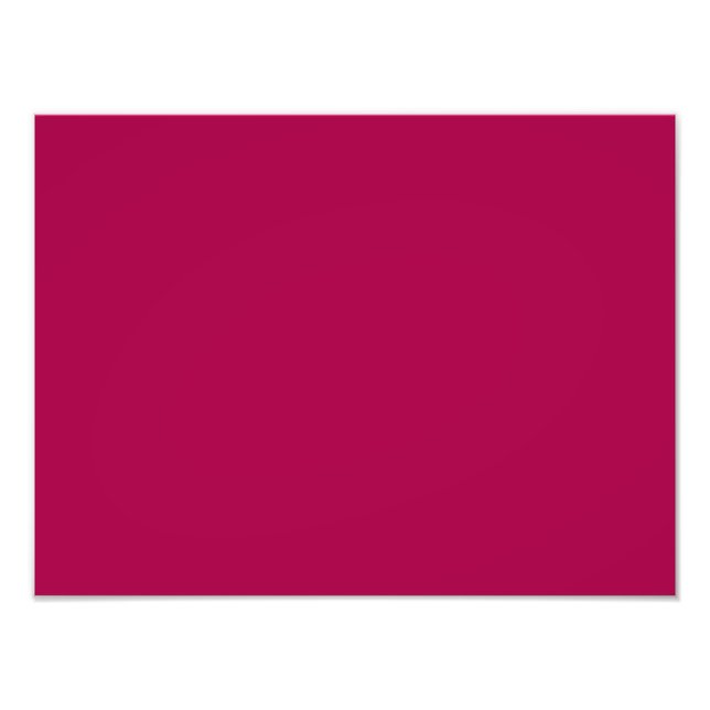 Raspberry Red Pink Solid Trend Color Background Photo Print (Front)