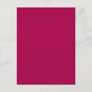 Solid Dark Pink Color Postcards - No Minimum Quantity | Zazzle