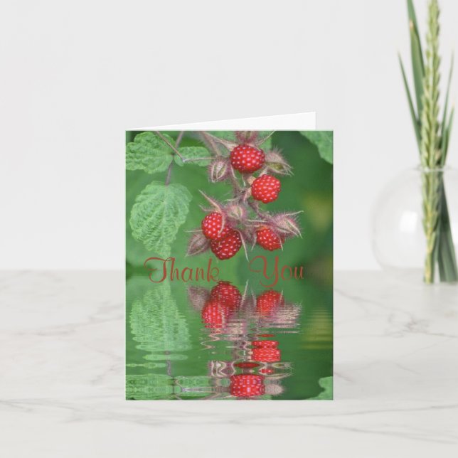Raspberry Reflections Thank You Card (Front)
