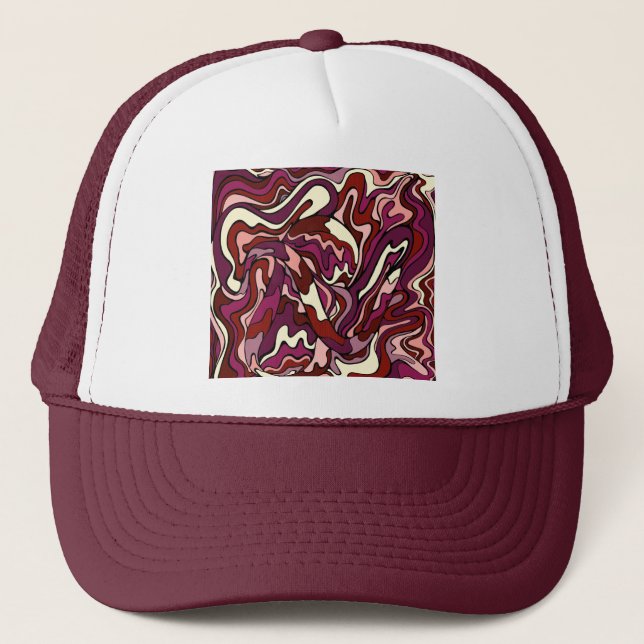 Raspberry Ripple Trucker Hat (Front)