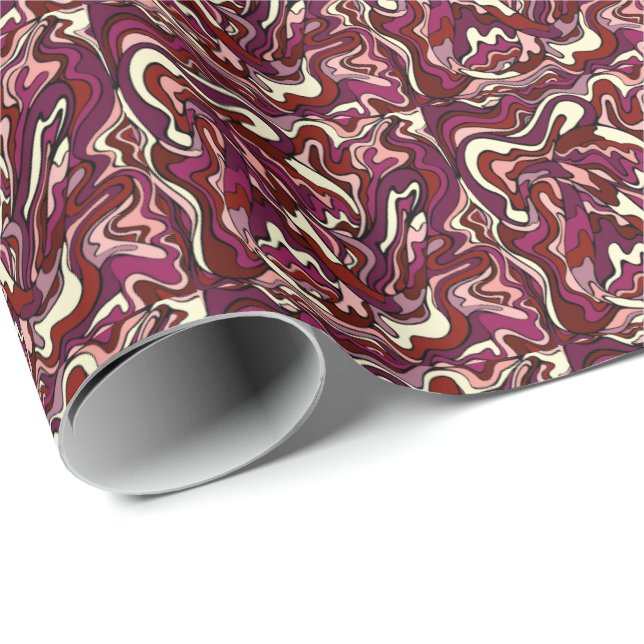 Raspberry Ripple Wrapping Paper (Roll Corner)