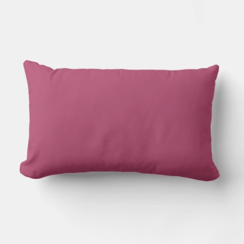 Raspberry Rose Solid Color Lumbar Pillow