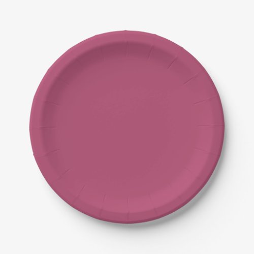Raspberry Rose Solid Color Paper Plates