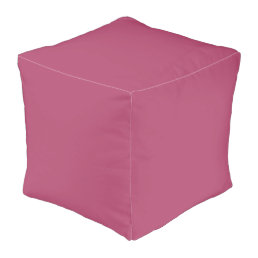 Raspberry Rose Solid Color Pouf