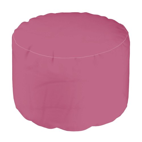 Raspberry Rose Solid Color Pouf