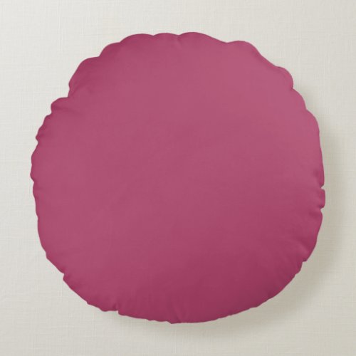 Raspberry Rose Solid Color Round Pillow
