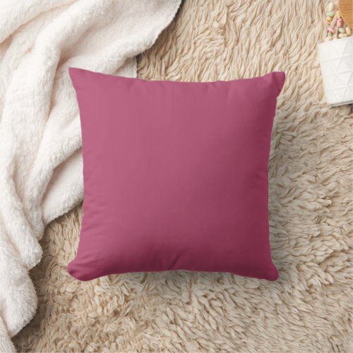 Raspberry Rose Solid Color Throw Pillow