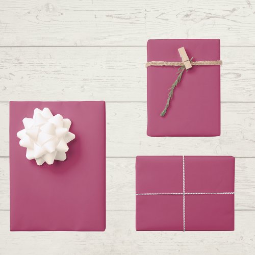 Raspberry Rose Solid Color Wrapping Paper Sheets