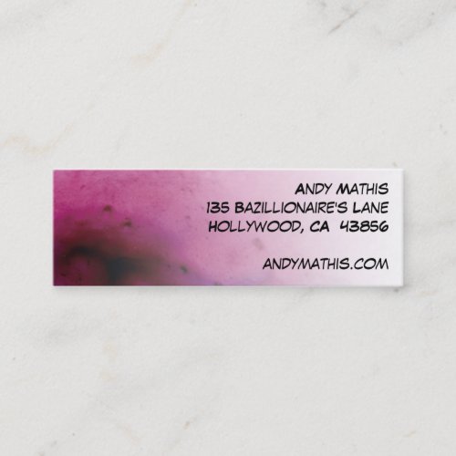 Raspberry Sherbert Skinny Biz Card Business Card