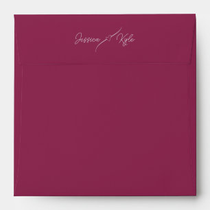 Raspberry Solid Stationery Colored Envelope