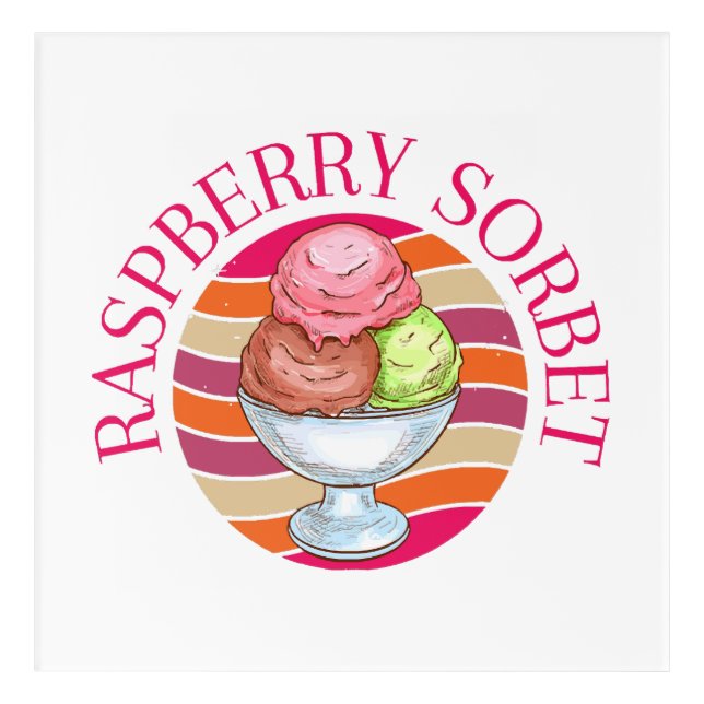Raspberry Sorbet Acrylic Print (Front)