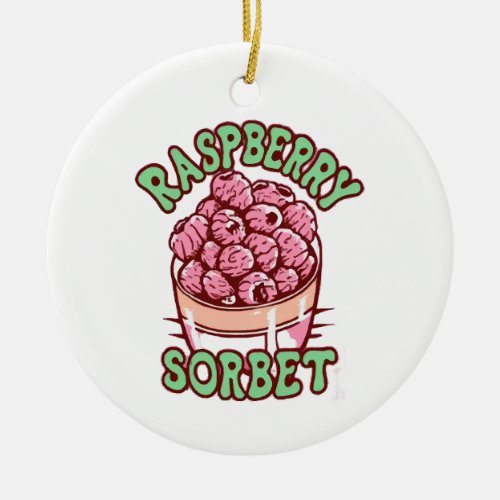Raspberry Sorbet  Ceramic Ornament
