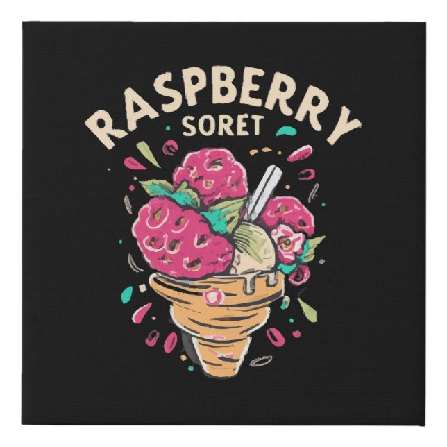 Raspberry Sorbet Faux Canvas Print (Front)