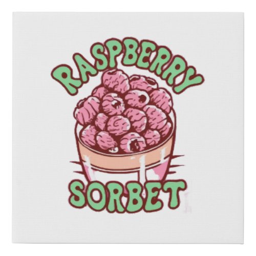 Raspberry Sorbet  Faux Canvas Print