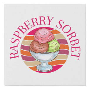Raspberry Sorbet Faux Canvas Print