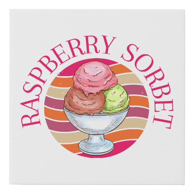 Raspberry Sorbet Faux Canvas Print (Front)